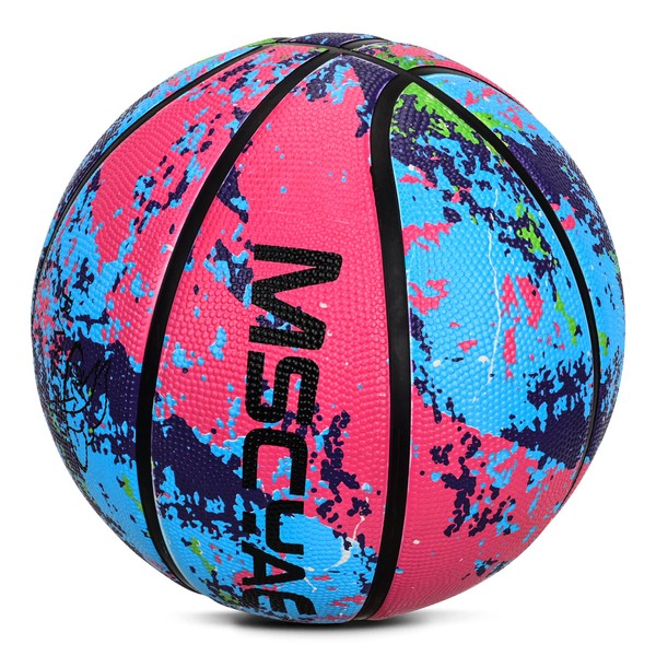 Rubber Basketball Size 5(27.5") for Kids Youth Indoor Outdoor Play