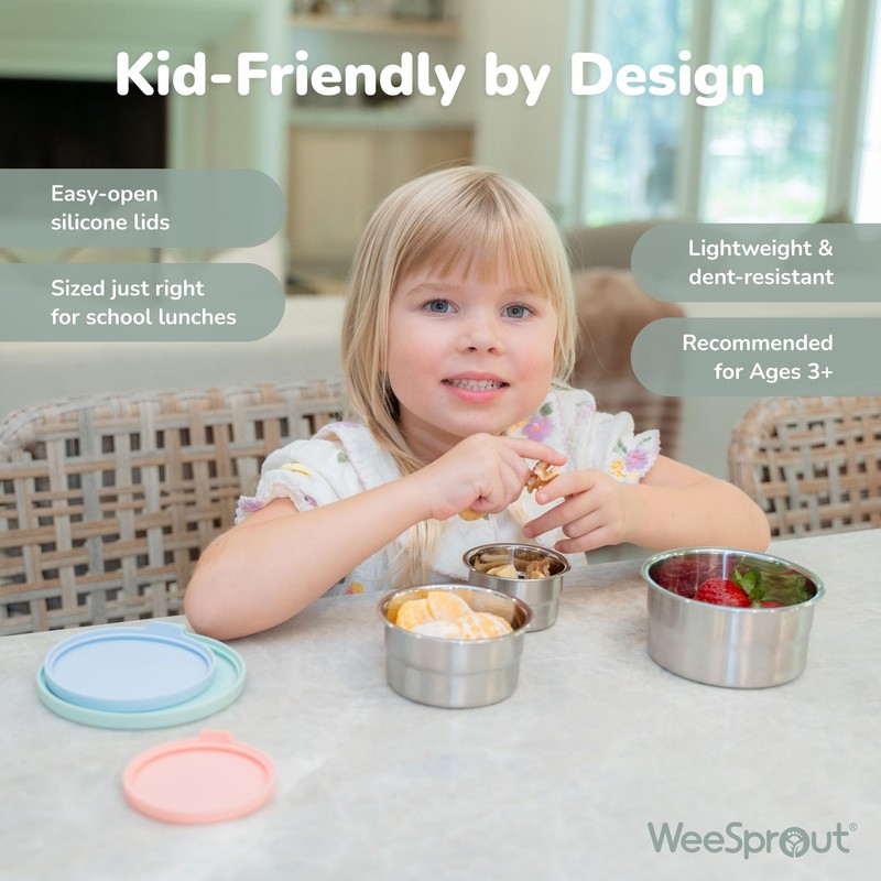 Stainless Steel Food Storage Containers - 3 Pack - 3