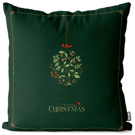 VOID Weihnachtsfest Weihnachtskugel Kissenbezug Kissenhülle Polyester Weihnachten Deko Winter Outdoor Dekoration, Kissen Größe:50 x 50 cm