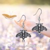 Sterling Silver Luna Moth Drop Earrings - Gothic Moth Jewelry