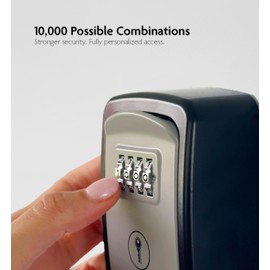 Iron Lock® Key Lock Box Wall Mount – Waterproof Heavy Duty Metal Lock Box for Keys with 4-Digit Combination & Resettable Code – Outdoor/Indoor Key Safe for Home, Office & Airbnb (Grey, Small)