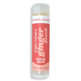 Crazy Rumors Ginger Peach BIGGIE Soothing Lip Balm Stick for Dry Lips, 4 X bigger size, 100% Natural & Vegan