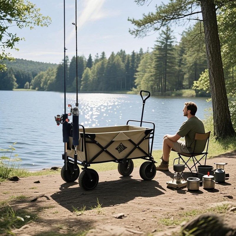 Fshing Rod Holder for Cart, Wagons,Scooter, Motorcycle, ATV & Beach