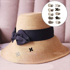 Shirt Button Pins, 20 PCS Rhinestone Pearl Buttons for Cuffs, Collar, Clothing Decoration