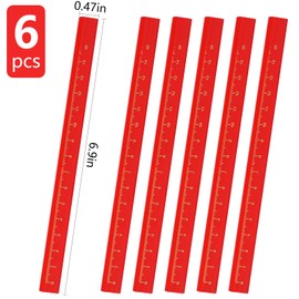 MIDELONG Carpenter Pencils, 7 inch Flat Octagonal Hard Black Carpenter Pencils, Construction Plan Pencils Contractor Pencils for Construction Worker Woodworking Marking Tool, Pack of 6