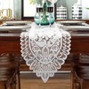 Christmas Table Runner, Lace Table Runner White Christmas Runner for