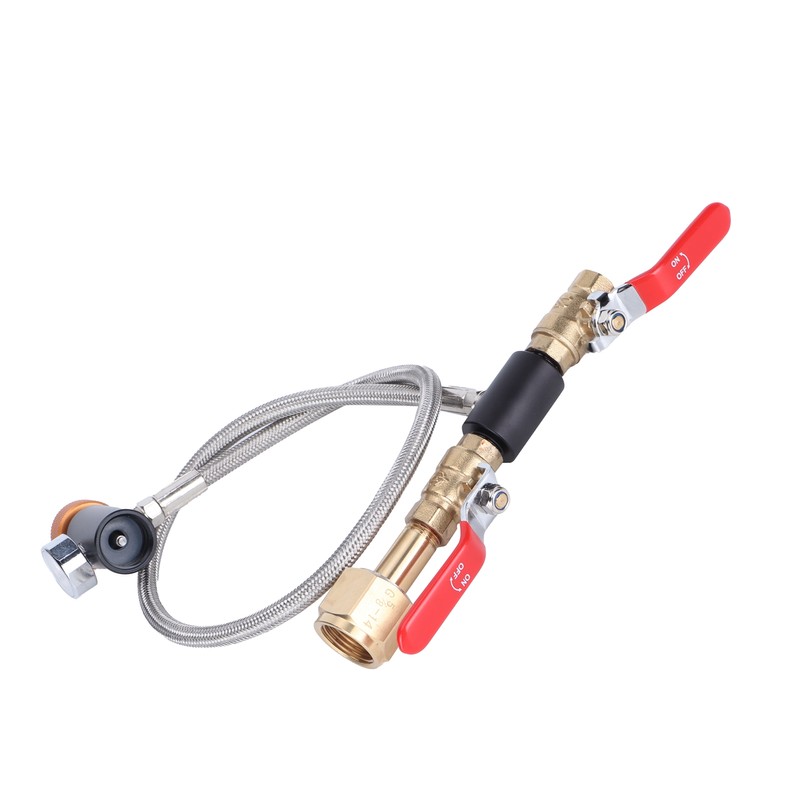 CO2 Universal External Hose Adapter G5/8-14 24in Dual Valve Soda
