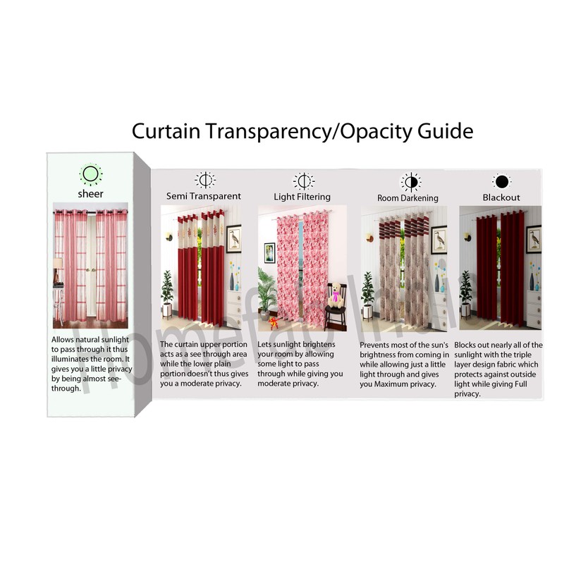 Homefab India 1 Piece Sheer Strips Door Curtain - 7ft,