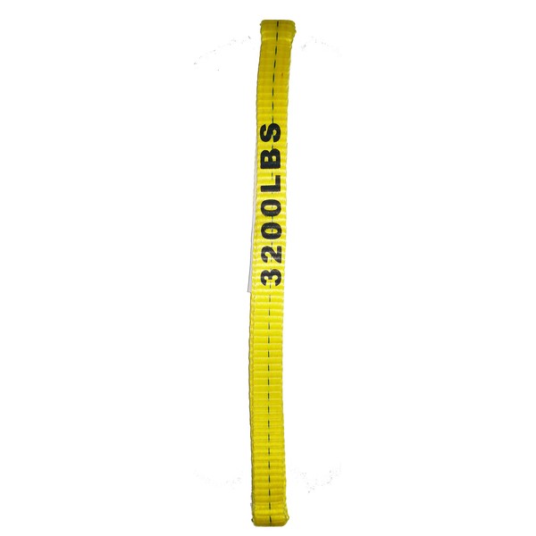 Everest C1150 1" x 3' Endless Sling, Lifting Sling, Endless Flat Sling Yellow Webbing 3200 lbs