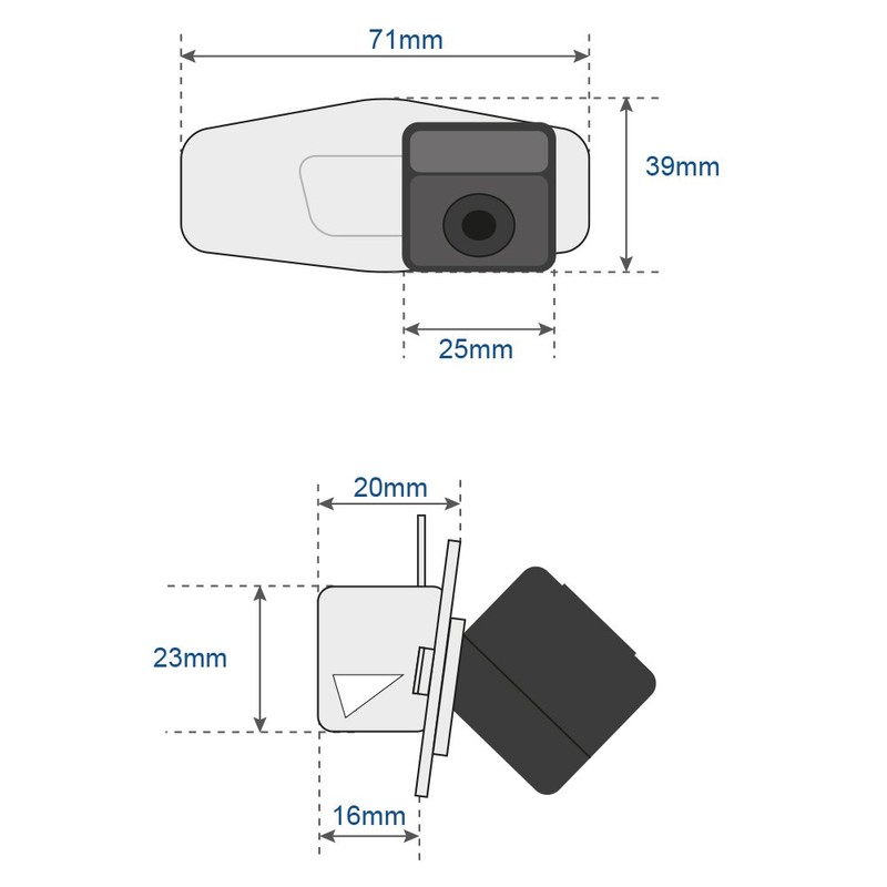 XCarLink Rear View Camera in License Plate Light (NTSC) for