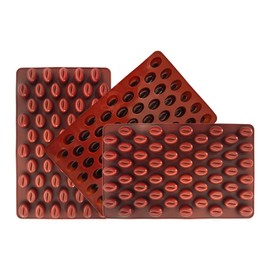 pson 3Pcs Mini Coffee Bean Silicone Molds, 55 Cavities Food Grade Chocolate Candy Molds for DIY Baking, Candy, Jelly, Ice Cubes(Dark red)