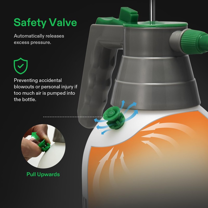 VIVOSUN 0.5Gal Handheld Garden Sprayer, 2L Pump Sprayer, 68 Oz