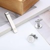 LOYALLOOK Classic Engraved Initial Cufflinks and Tie Clip Bar Set