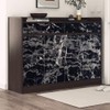 Yancorp Black Marble Contact Paper Black Peel and Stick Wallpaper