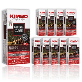Kimbo Barista Napoli Espresso Aluminium Capsules, Nespresso Compatible | Smooth & Rich Italian Espresso | Medium Dark Roast, 100 Count