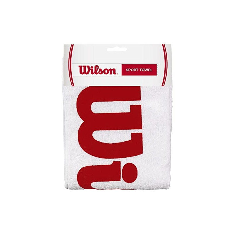Wilson Unisex - Erwachsene Sport Towel Handtuch, White/Red, NS EU
