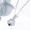 Reaii Anchor Necklace 925 Sterling Silver London Blue Topaz Anchor