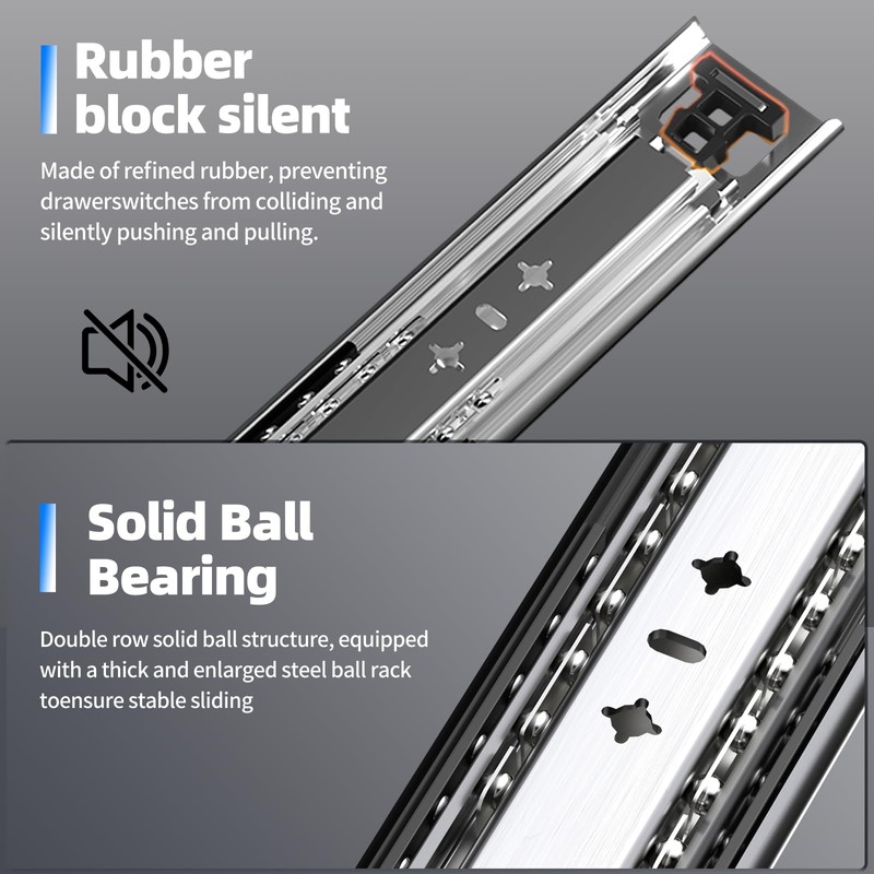 SLIDEWAY 260 Lbs Heavy Duty Drawer Slides 1 Pair 8