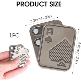 Metal Poker Fidget Slider for Adults, Metal Poker Push Card Stress Relief Toy Portable Stress Relief Toy Fidget Toys Sensory Toy Anxiety Stress Relief Toy for Boyfriend