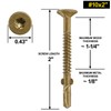 FMhotu #10 x 2 Trailer Deck Screws, Self-Tapping Sheet Wood