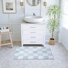 GRANNY SAYS Checkered Blue Bathroom Rugs, 24" x 16", Non-Slip
