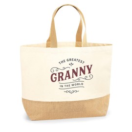 D Design Invent Print! Granny Gift Bag Tote Shopping Bag Birthday Gift Present for Granny Keepsake Idea - Size: 36 x 34 x 13 cm
