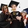 Prom Photo Booth Props, 39Pcs Black Gold and Silver Prom