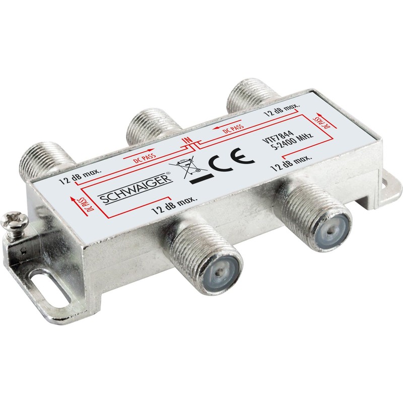 VTF7844 531 SCHWAIGER 4-fach Verteiler (12 dB)