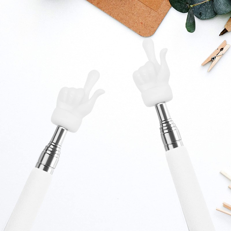 2 Pieces Telescopic Pointer Finger for Teachers, Retractable Hand Pointer