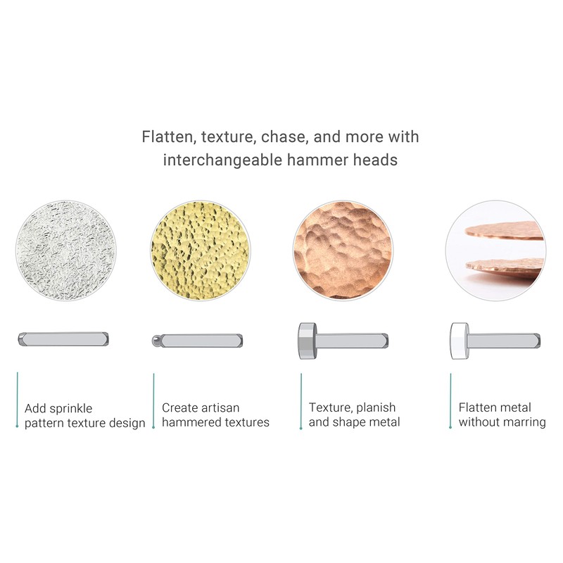 ImpressArt Multi-Function Hammer Kit, DIY Jewelry Making Tool for Metal