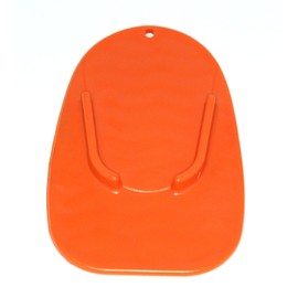 PLASTIC MOTORCYCLE KICKSTAND PLATE BIKER'S KICK STAND PAD ORANGE