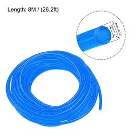 sourcing map Pneumatic Tubing, Air Compressor Tube Hose PU Air Line Hose 2.5mm ID x 4mm OD x 8m/26.2Ft Blue