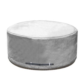 UCEDER Round Hot Tub Cover 170G Polyethylene Spa Cover Waterproof and UV Protection Hot Tub Sun Shield (83"(D) x35(H), Silver)