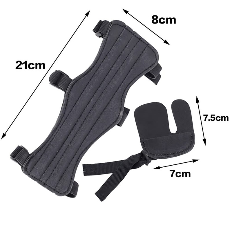 Archery Arm Guard, Archery Forearm Protection with Finger Tab, Archery
