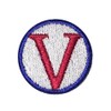 V Victory Patches Iron On 10 Pack 1" Embroidered Reward Victory Patch for Sport Programs