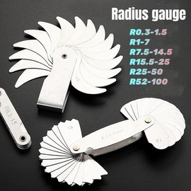 반경 측정 도구 7MM 고정밀 R7 15MM R15 25MM R25 50MM 눈금자 [R52 100mm] Radius Measuring Tool 7MM High Precision R7 15MM R15 25MM R25 50MM Ruler [R52 100mm]