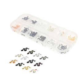 Minkissy Metal Resin Snake Charms Nail Jewels for Women DIY Manicure Decorations Set