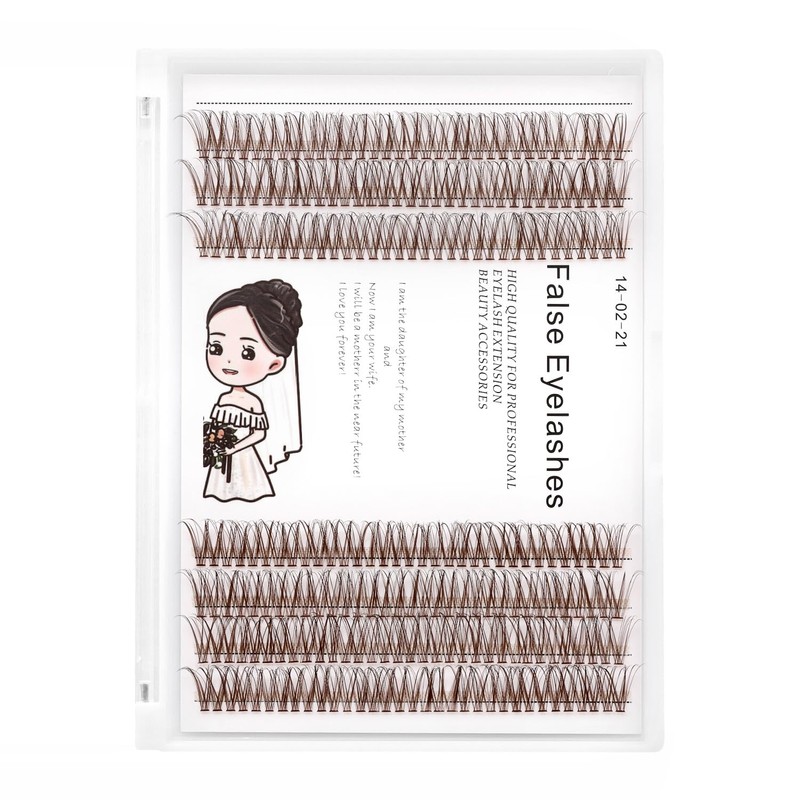 Bodermincer 231 Clusters D Curl Dark Brown/Black Individual Eyelash Extension