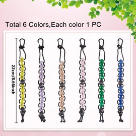 DELORIGIN 6Pcs Golf Beads Count Resin Sports Stroke Score Counter with 10 Beads Clasp Clip Scoring Tracker On Golf Course for Scorekeeper Referee Caddy Golfer Remember Scores, 6Colors