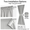 Vatge Sidelight Curtains for Front Door Privacy, 12 Inch Wide