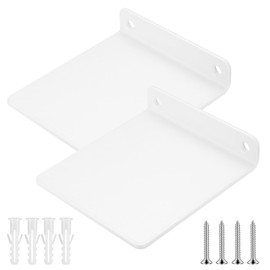2 Pcs Small White Floating Shelves, Mini Small White Wall Floating Shelf