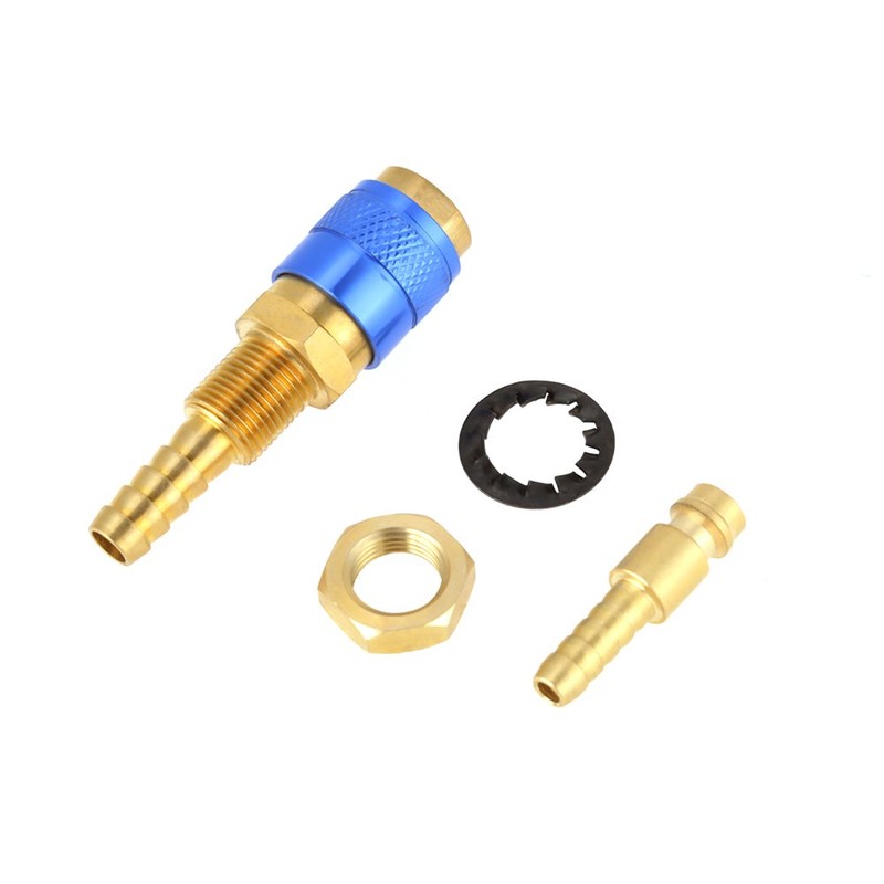 2 pieces 8 mm water-cooled and gas adapter, quick coupling,