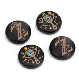 DLseego Switch Thumb Grips,Cool Switch Joystick Cover Anti-Slip Analog Stick Cap Cover,4PCS Thumb Grip Caps Compatible with Switch/Switch OLED/Switch Lite,Brown-Black