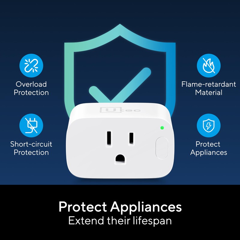 UTEC Smart Plug, Wi-Fi Mesh Outlet, 15A Ultra Efficient Smart