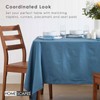 HOMESCAPES Blue Table Cloth, Plain Cotton Round Tablecloth, Handcrafted &