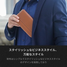 Interestring Wallet, Men's, Long Wallet, Tochigi Leather, Genuine Leather, Large Capacity, YKK Zipper, Made by Top Craftsmen, Anti-theft Wallet, Coin Purse, Gentleman's Business, Fashion, Cowhide