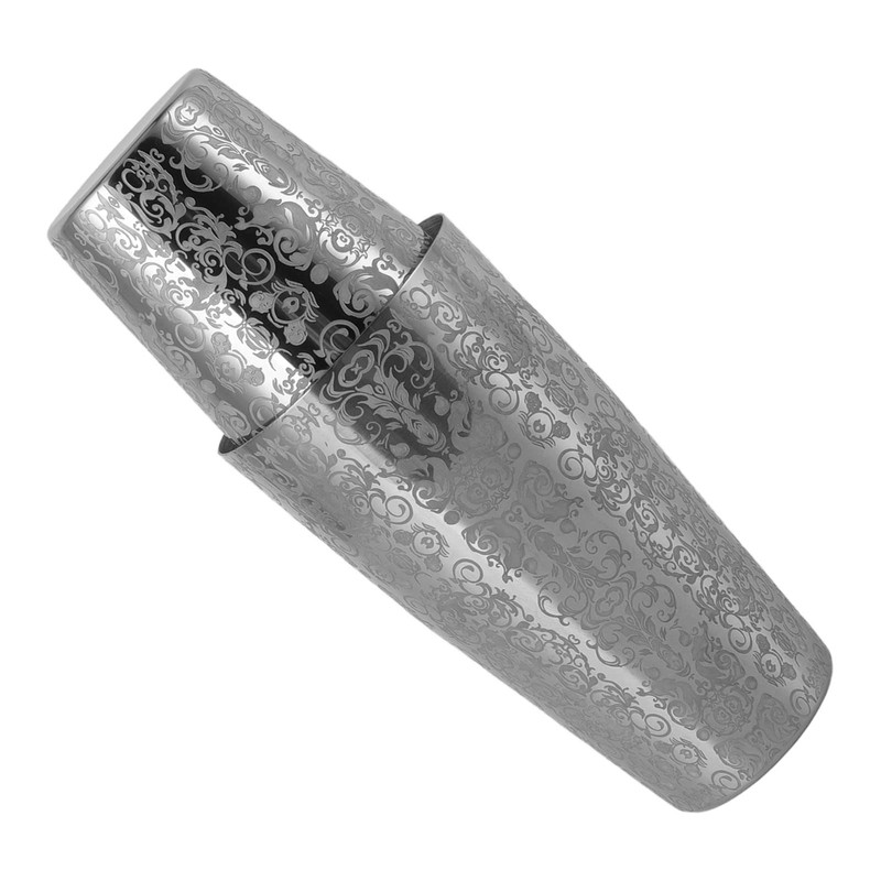 Boston Cocktail Shaker Grabado Martini Shaker Plata 304 Acero Inoxidable