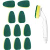 Dish Sponge with Handle 12Pcs/Set Scrub Cleaning Brush Heavy Duty