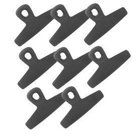 COOK WITH COLOR Food Clips - Chip Bag Clips Set of 8, 5 Inches Wide Heavy Duty Chip Clips, Large Bag Clips for Food Storage with Air Tight Seal Grip for Bread Bags, Snack Bags and Food Bags - (Black)