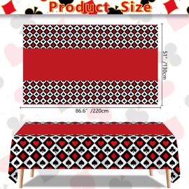 4 Pieces 130 x 220 cm Poker Tablecloth, Casino Theme Party Decorations, Las Vegas Tablecloth, Playing Card, Casino Party Tablecloths, Poker Theme Decor